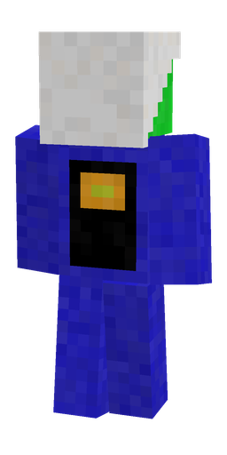 Blue skin: body, back render