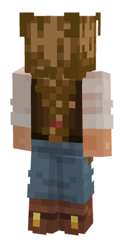 Blue skin: body, back render
