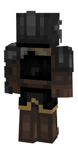 Black skin: body, back render