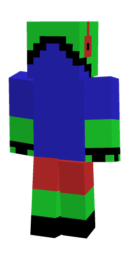 Black skin: body, back render