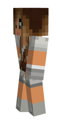 Brown skin: body, left side render