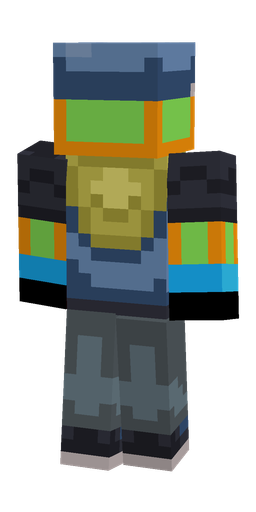 Black skin: body, back render