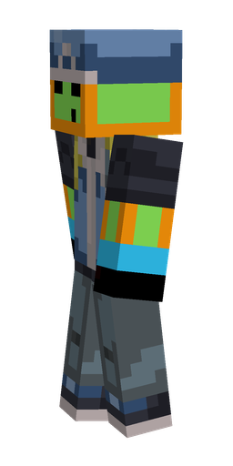 Black skin: body, left side render