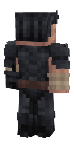 Black skin: body, back render