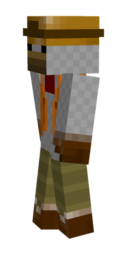 Brown skin: body, left side render