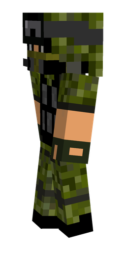 Black skin: body, left side render