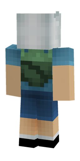 Blue skin: body, back render