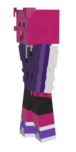Pink skin: body, left side render