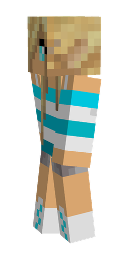 Blue skin: body, left side render