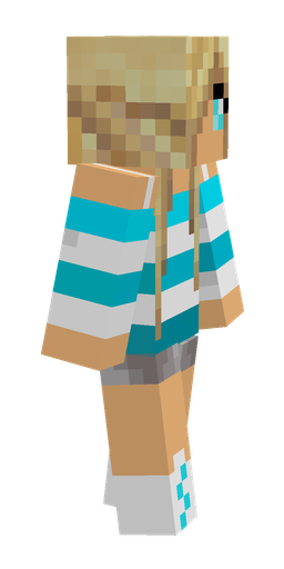 Blue skin: body, right side render