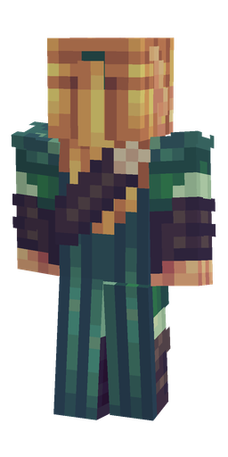 Blue skin: body, back render