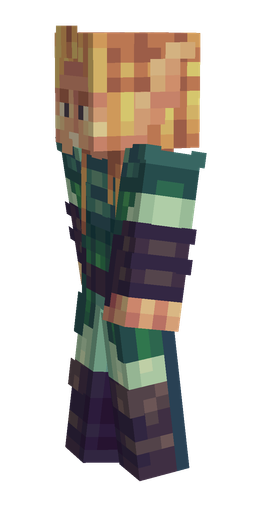 Blue skin: body, left side render