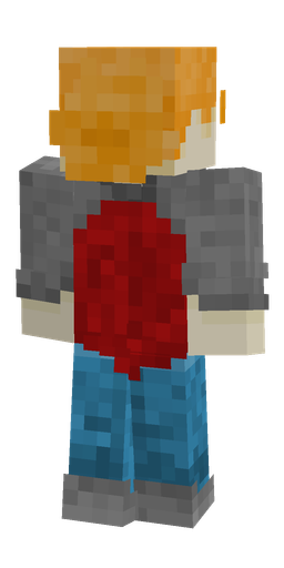 Blue skin: body, back render