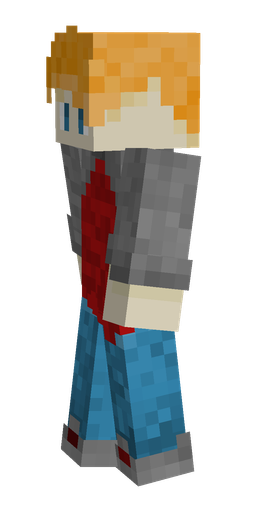 Blue skin: body, left side render