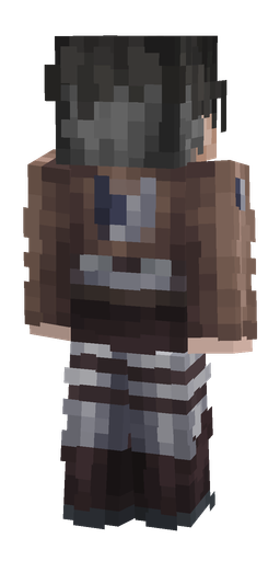 Black skin: body, back render
