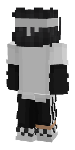 Black skin: body, back render
