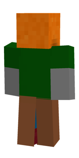 Blue skin: body, back render