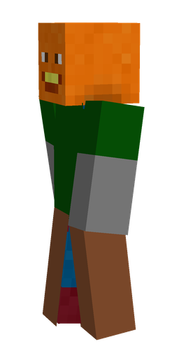 Blue skin: body, left side render
