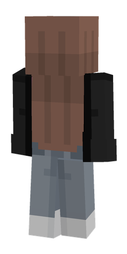 Black skin: body, back render