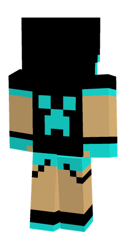 Black skin: body, back render