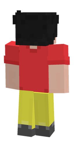 Black skin: body, back render