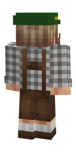 Brown skin: body, back render