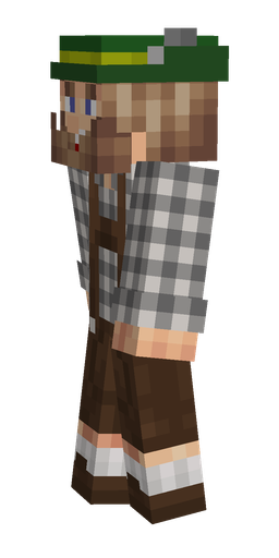 Brown skin: body, left side render