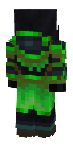 Black skin: body, back render