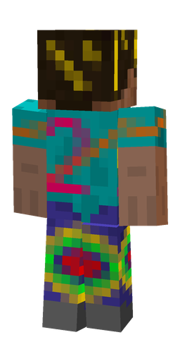 Blue skin: body, back render
