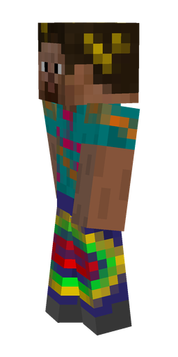 Blue skin: body, left side render