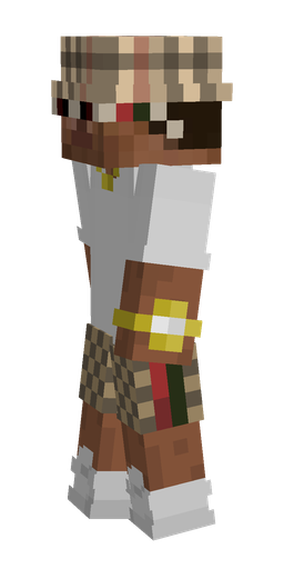 Brown skin: body, left side render