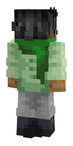 Black skin: body, back render
