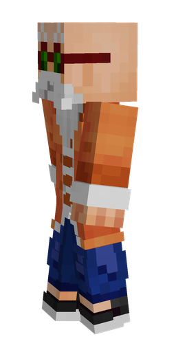 Blue skin: body, left side render