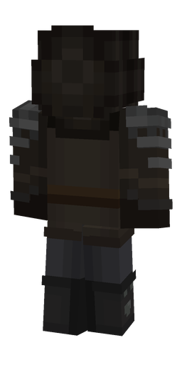 Black skin: body, back render