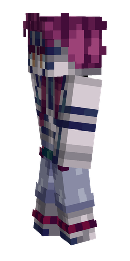 Blue skin: body, left side render