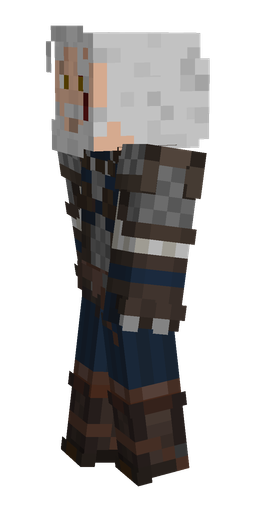 Blue skin: body, left side render