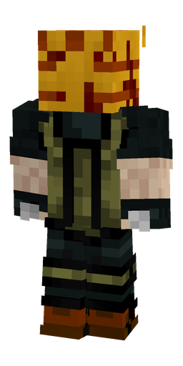 Black skin: body, back render