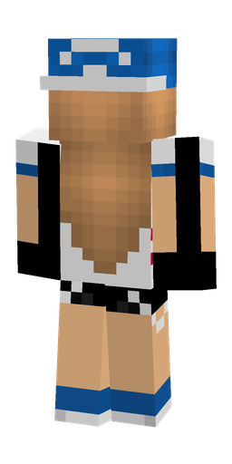 Blue skin: body, back render