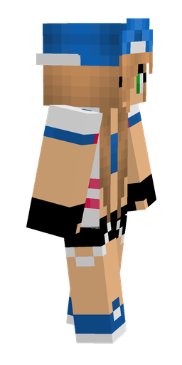 Blue skin: body, right side render
