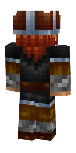 Black skin: body, back render