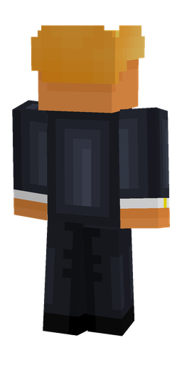 Black skin: body, back render