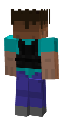 Black skin: body, back render