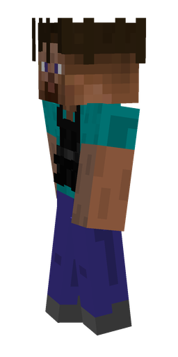 Black skin: body, left side render
