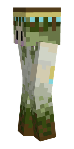 Green skin: body, left side render