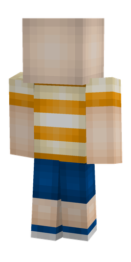 Blue skin: body, back render