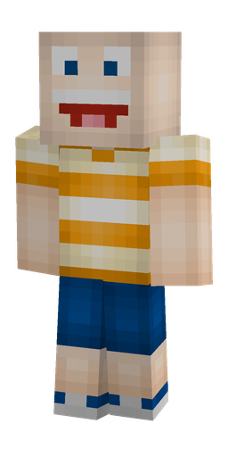 Blue skin: body, front render