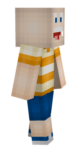 Blue skin: body, right side render