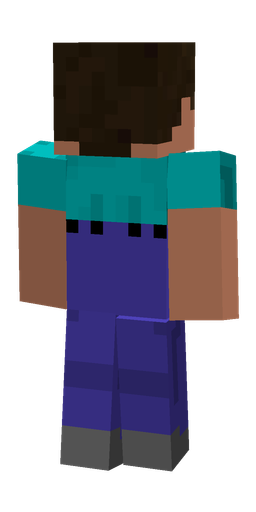 Black skin: body, back render