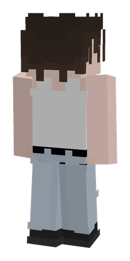 Blue skin: body, back render