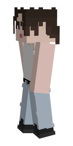 Blue skin: body, left side render